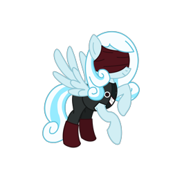 Size: 2100x2100 | Tagged: safe, artist:chanyhuman, derpibooru import, oc, oc only, oc:snowdrop, pegasus, pony, blind, blindfold, clothes, cosplay, costume, female, kenshi, mare, mortal kombat, mortal kombat deception, samurai, simple background, solo, transparent background, vector