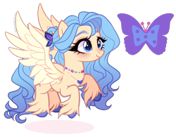 Size: 1462x1142 | Tagged: safe, artist:gihhbloonde, derpibooru import, oc, pegasus, pony, female, magical lesbian spawn, mare, offspring, parent:fluttershy, parent:izzy moonbow, simple background, solo, transparent background