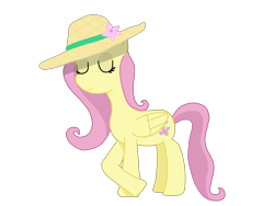 Size: 8000x6000 | Tagged: safe, artist:gilo, derpibooru import, fluttershy, pegasus, pony, hat, relaxed, simple background, solo, straw hat, transparent background