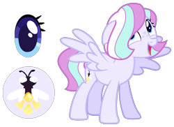 Size: 1511x1102 | Tagged: safe, artist:x-vintage--owl-x, derpibooru import, oc, oc:lightning bug, pegasus, pony, base used, female, magical lesbian spawn, mare, offspring, parent:blossomforth, parent:flitter, simple background, solo, transparent background