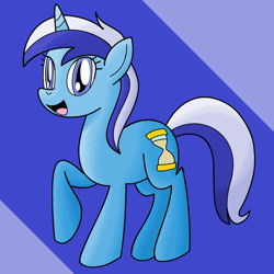 Size: 1280x1280 | Tagged: safe, artist:notadeliciouspotato, derpibooru import, minuette, pony, unicorn, 2019, female, mare, raised hoof, raised leg, solo