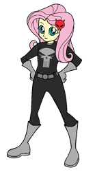 Size: 530x951 | Tagged: safe, artist:thatradhedgehog, derpibooru import, fluttershy, equestria girls, punisher, simple background, transparent background