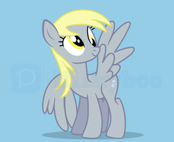 Size: 5500x4500 | Tagged: safe, artist:milkyboo898, derpibooru import, derpy hooves, pegasus, pony, blue background, simple background, solo