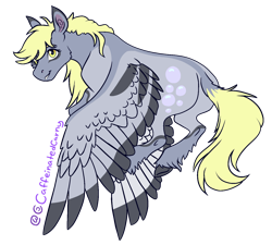 Size: 1388x1250 | Tagged: safe, artist:caffeinatedcarny, derpibooru import, derpy hooves, pegasus, pony, coat markings, female, flying, mare, simple background, solo, transparent background, unshorn fetlocks