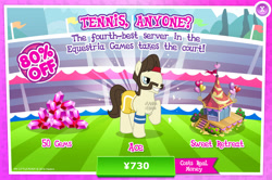 Size: 1957x1299 | Tagged: safe, derpibooru import, earth pony, ace point, advertisement, costs real money, facial hair, gameloft, gem, male, official, sale, stallion