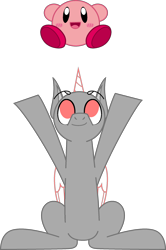 Size: 1570x2370 | Tagged: safe, artist:emc-blingds, derpibooru import, oc, alicorn, pony, alicorn oc, base, duo, horn, kirby, kirby (series), simple background, smiling, transparent background, wings