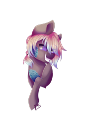 Size: 1000x1414 | Tagged: safe, artist:prettyshinegp, derpibooru import, oc, oc only, earth pony, pony, bust, earth pony oc, grin, signature, simple background, smiling, solo, transparent background