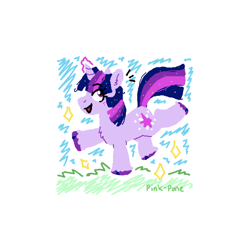 Size: 500x500 | Tagged: safe, artist:pink-pone, derpibooru import, twilight sparkle, unicorn twilight, pony, unicorn, extended trot pose, simple background, solo, white background