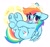 Size: 1294x1213 | Tagged: safe, artist:ruef, derpibooru import, rainbow dash, pegasus, pony, blush sticker, blushing, butt, colored, cute, dashabetes, dock, emanata, eye clipping through hair, eyebrows, eyebrows visible through hair, featured image, female, flat colors, fluffy, folded wings, heart, heart eyes, holding legs, hoof focus, hooves, looking at you, lying down, mare, on back, one ear down, plot, signature, simple background, smiling, solo, tail, thick eyebrows, thick eyelashes, underhoof, wavy mouth, white background, wingding eyes, wings