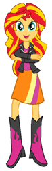 Size: 448x1460 | Tagged: safe, artist:princesscreation345, derpibooru import, edit, edited screencap, screencap, sunset shimmer, equestria girls, boots, clothes, high heel boots, jacket, not a vector, shirt, shoes, simple background, skirt, solo, white background