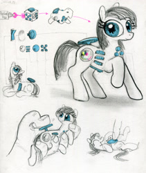 Size: 3000x3560 | Tagged: safe, artist:ja0822ck, derpibooru import, pony, fidget cube, ponified, ponified ray, traditional art