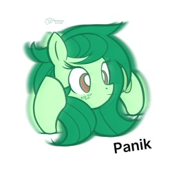 Size: 1124x1124 | Tagged: safe, artist:theratedrshimmer, derpibooru import, wallflower blush, earth pony, pony, cute, english, equestria girls ponified, female, mare, meme, panic, panic attack, ponified, ponified meme, simple background, solo, white background