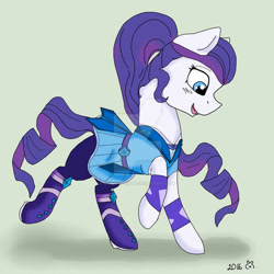 Size: 600x600 | Tagged: safe, artist:chibikyo-chan, derpibooru import, rarity, pony, equestria girls, clothes, deviantart watermark, equestria girls outfit, missing horn, obtrusive watermark, solo, watermark