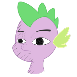 Size: 2000x2000 | Tagged: safe, artist:reinbou, derpibooru import, spike, dragon, meme face, png, simple background, solo, transparent background