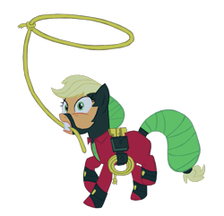 Size: 771x742 | Tagged: safe, artist:benpictures1, applejack, mistress marevelous, earth pony, pony, power ponies (episode), cute, female, gritted teeth, inkscape, jackabetes, lasso, mare, paralyzed, power ponies, rope, shocked, simple background, solo, teeth, transparent background, vector