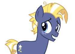 Size: 1400x1012 | Tagged: safe, artist:kyoshithebrony, derpibooru import, star tracker, earth pony, pony, cute, happy, male, simple background, smiling, solo, stallion, trackerbetes, transparent background, vector