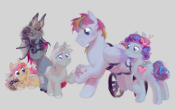 Size: 4977x3091 | Tagged: artist needed, safe, derpibooru exclusive, derpibooru import, oc, oc only, bat, earth pony, insect, pegasus, pony, rat, unicorn, colt, female, filly, foal, male, stallion, unnamed oc, vet