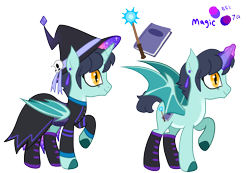 Size: 2872x1984 | Tagged: safe, artist:starrspice, derpibooru import, oc, oc only, oc:phazma, alicorn, bat pony, bat pony alicorn, pony, undead, vampire, vampony, alicorn oc, bat pony oc, bat wings, boots, cloak, clothes, coat markings, commission, dress, dungeons and dragons, ear piercing, earring, fantasy class, female, glowing, glowing horn, hat, horn, jewelry, magic, mare, necromancer, pen and paper rpg, piercing, ponified, ponified oc, raised hoof, raised leg, reference sheet, rpg, shoes, simple background, solo, transparent background, wings, witch hat, wizard hat