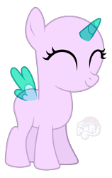 Size: 1767x2800 | Tagged: safe, artist:emperor-anri, derpibooru import, oc, oc only, alicorn, pony, alicorn oc, base, eyelashes, eyes closed, female, filly, foal, horn, simple background, smiling, solo, transparent background, wings