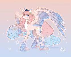 Size: 4961x4026 | Tagged: safe, artist:mian1205, derpibooru import, oc, oc only, alicorn, pony, alicorn oc, horn, solo, wings