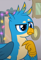 Size: 478x698 | Tagged: safe, derpibooru import, screencap, gallus, griffon, the hearth's warming club, cropped, male, solo