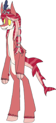 Size: 1656x3621 | Tagged: safe, artist:emc-blingds, derpibooru import, oc, oc only, hybrid, pony, bipedal, simple background, solo, transparent background