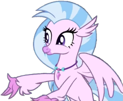 Size: 969x798 | Tagged: safe, derpibooru import, edit, edited screencap, screencap, silverstream, classical hippogriff, hippogriff, pony, uprooted, background removed, cute, diastreamies, female, looking to side, looking to the left, mare, pink skin, png, simple background, solo, transparent background