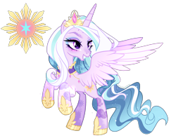 Size: 2869x2260 | Tagged: safe, artist:gihhbloonde, derpibooru import, oc, alicorn, pony, female, magical lesbian spawn, mare, offspring, parent:princess celestia, parent:twilight sparkle, parents:twilestia, simple background, solo, transparent background