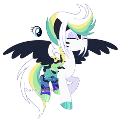 Size: 3024x3056 | Tagged: safe, artist:darkjillmlp123, derpibooru import, oc, oc:aura glass, pegasus, pony, colored wings, eyes closed, female, mare, simple background, solo, transparent background, wings