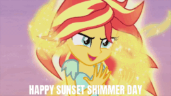 Size: 520x293 | Tagged: safe, derpibooru import, edit, edited screencap, screencap, sunset shimmer, equestria girls, my past is not today, animated, female, gif, solo, sunset shimmer day