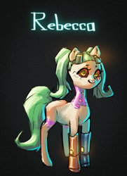 Size: 726x1004 | Tagged: safe, artist:haku nichiya, derpibooru import, earth pony, pony, cyberpunk, cyberpunk 2077, cyberpunk: edgerunners, ponified, solo