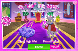 Size: 1961x1300 | Tagged: safe, derpibooru import, idw, diamond dog, dog, advertisement, alliteration, choker, collar, costs real money, dog collar, english, father, gameloft, gray coat, idw showified, magic coins, male, numbers, official, sale, solo, solo focus, solo male, text, unnamed character