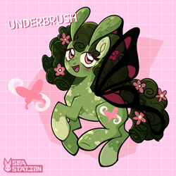 Size: 2000x2000 | Tagged: safe, artist:seasemissary, derpibooru import, oc, oc:underbrush, flutter pony, solo