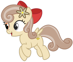 Size: 3470x2940 | Tagged: safe, artist:strategypony, derpibooru import, oc, oc only, oc:peach blossom, pegasus, pony, female, filly, flower, flower in hair, flying, foal, heterochromia, simple background, transparent background, wings