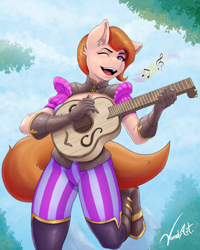 Size: 2480x3100 | Tagged: safe, artist:vandyart, derpibooru import, anthro, pony, bard, dungeons and dragons, fantasy class, female, pen and paper rpg, rpg