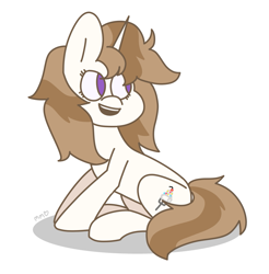 Size: 935x951 | Tagged: safe, derpibooru import, oc, oc only, oc:fluffymarsh, unicorn, female, happy, mare, purple eyes, simple background, solo, two toned mane, white background