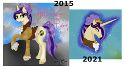 Size: 3540x1964 | Tagged: safe, artist:loopina, derpibooru import, oc, oc:heliodore queen, unicorn, female