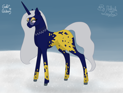 Size: 4000x3000 | Tagged: safe, artist:loopina, derpibooru import, oc, oc:gold ocean, unicorn, female