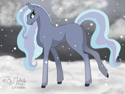 Size: 4000x3000 | Tagged: safe, artist:loopina, derpibooru import, oc, oc:tender hope, earth pony, female, snow