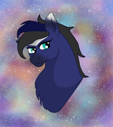 Size: 1904x2141 | Tagged: safe, artist:loopina, derpibooru import, oc, oc:boreal wave, pegasus, bust, gift art, male