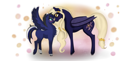 Size: 5000x2482 | Tagged: safe, artist:loopina, derpibooru import, oc, oc only, oc:boreal wave, oc:shazinea, bat pony, pegasus, saddle arabian, bubble, couple, cute, female, gift art, light, love, male, simple background, transparent background