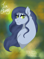 Size: 3000x4000 | Tagged: safe, artist:loopina, derpibooru import, oc, oc:ice storm, bat pony, bust, gift art, male