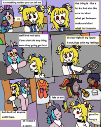 Size: 1323x1662 | Tagged: safe, artist:ask-luciavampire, derpibooru import, oc, earth pony, pegasus, pony, undead, unicorn, vampire, vampony, wolf, wolf pony, comic, love, tumblr