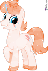 Size: 4000x5873 | Tagged: safe, artist:melisareb, derpibooru import, crystal pony, pony, unicorn, .svg available, absurd resolution, crossover, dave (kleptocorns), kleptocorns, looking at you, male, raised hoof, raised leg, simple background, smiling, smiling at you, solo, stallion, transparent background, vector