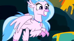 Size: 1600x898 | Tagged: safe, derpibooru import, screencap, silverstream, classical hippogriff, hippogriff, uprooted, cute, diastreamies, female, grin, jewelry, necklace, smiling, solo