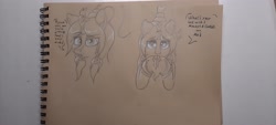 Size: 4000x1800 | Tagged: safe, artist:tai kai, derpibooru import, oc, genie pony, kirin, bracelet, dialogue, ear piercing, earring, female, genie, gold, high res, incredulous, jewelry, kirin oc, looking at you, pencil drawing, piercing, solo, talking to viewer, traditional art