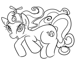 Size: 1171x964 | Tagged: safe, artist:maren, derpibooru import, screwball, earth pony, pony, 2013, doodle, female, mare, old art, solo