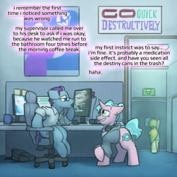 Size: 800x800 | Tagged: safe, artist:captainhoers, derpibooru import, oc, oc only, oc:candy chip, earth pony, unicorn, the sunjackers, cyberpunk, female, male, mare, stallion