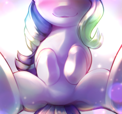 Size: 2063x1942 | Tagged: safe, artist:kurogewapony, derpibooru import, starlight glimmer, pony, unicorn, abstract background, close-up, cute, female, glimmerbetes, hooves to the chest, looking at you, mare, smiling, smiling at you, solo, sparkles