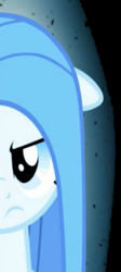 Size: 496x1111 | Tagged: safe, artist:ec8er, derpibooru import, edit, pinkie pie, earth pony, pony, black background, blue, ears, female, floppy ears, mare, pinkamena diane pie, pinkie pie is not amused, simple background, unamused, when she doesn't smile